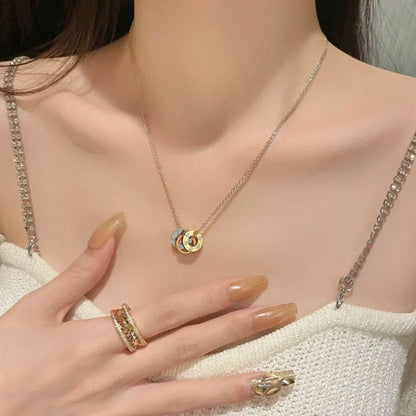 [sparkle Jewelery]LOVE 6 DIAMOND PENDANT NECKLACE
