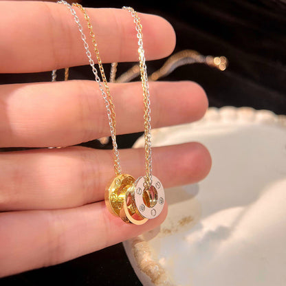 [sparkle Jewelery]LOVE 6 DIAMOND PENDANT NECKLACE