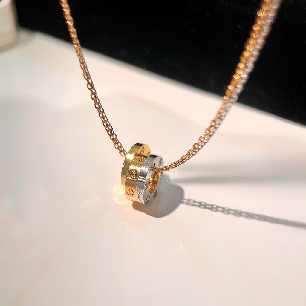 [sparkle Jewelery]LOVE 6 DIAMOND PENDANT NECKLACE