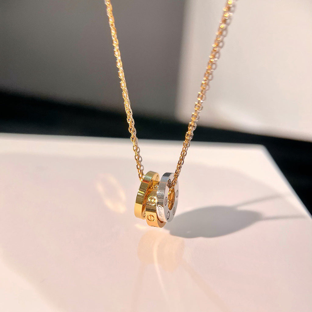 [sparkle Jewelery]LOVE 6 DIAMOND PENDANT NECKLACE