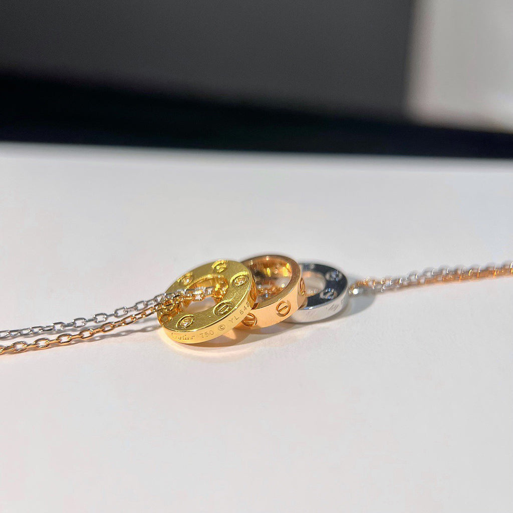 [sparkle Jewelery]LOVE 6 DIAMOND PENDANT NECKLACE
