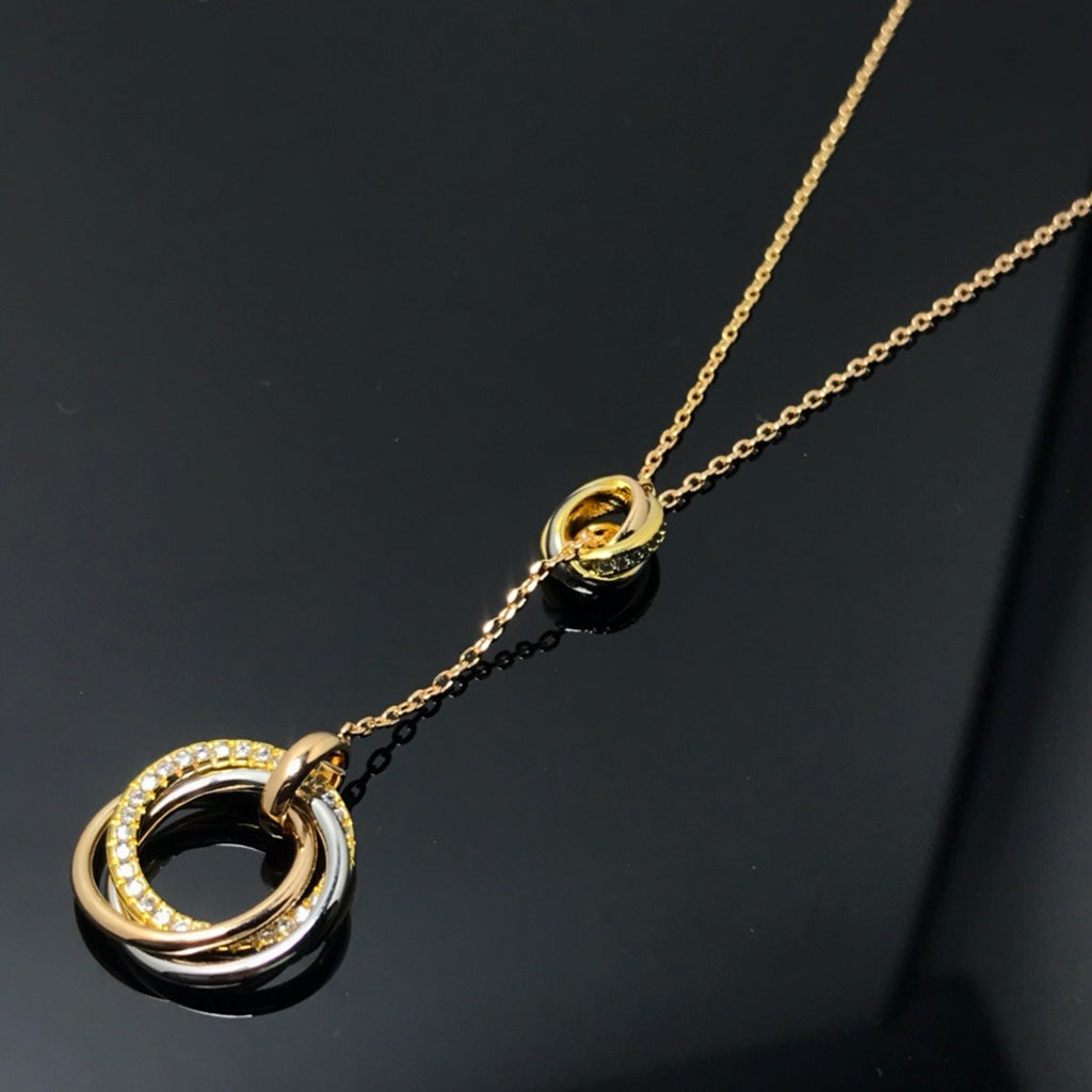 [sparkle Jewelery]TRINITY DIAMONDS NECKLACE
