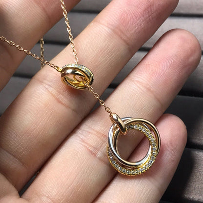 [sparkle Jewelery]TRINITY DIAMONDS NECKLACE