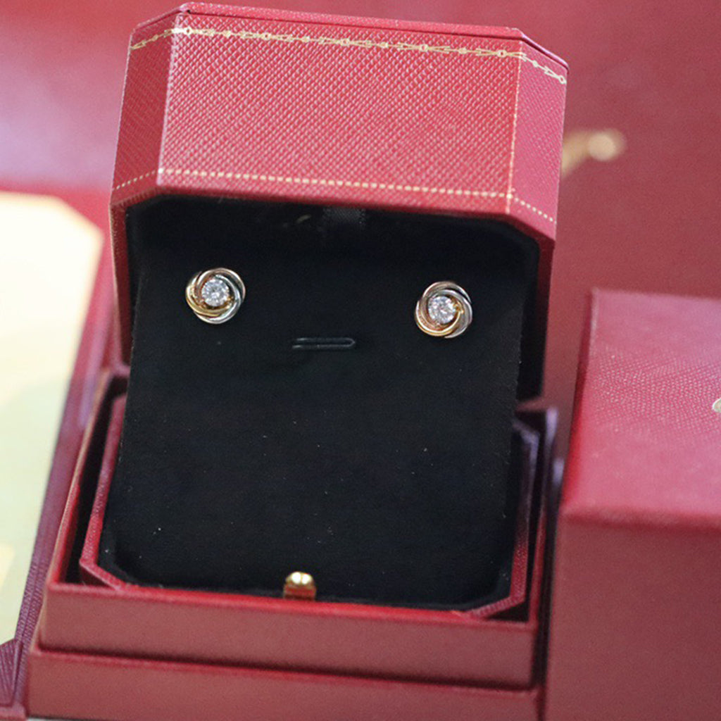 [sparkle Jewelery]TRINITY STUD DIAMOND EARRINGS
