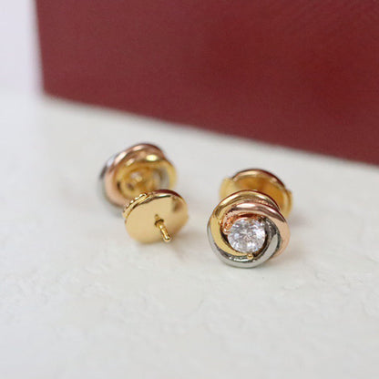 [sparkle Jewelery]TRINITY STUD DIAMOND EARRINGS