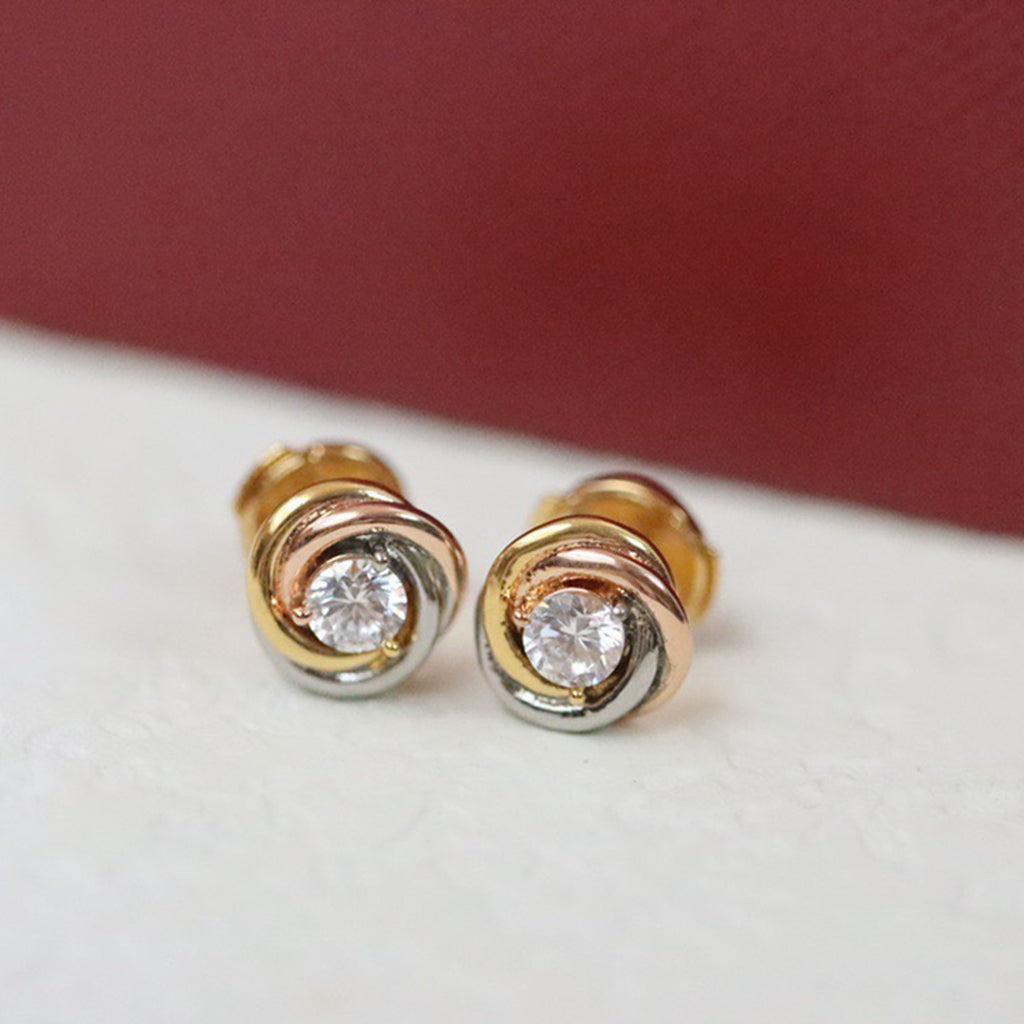 [sparkle Jewelery]TRINITY STUD DIAMOND EARRINGS