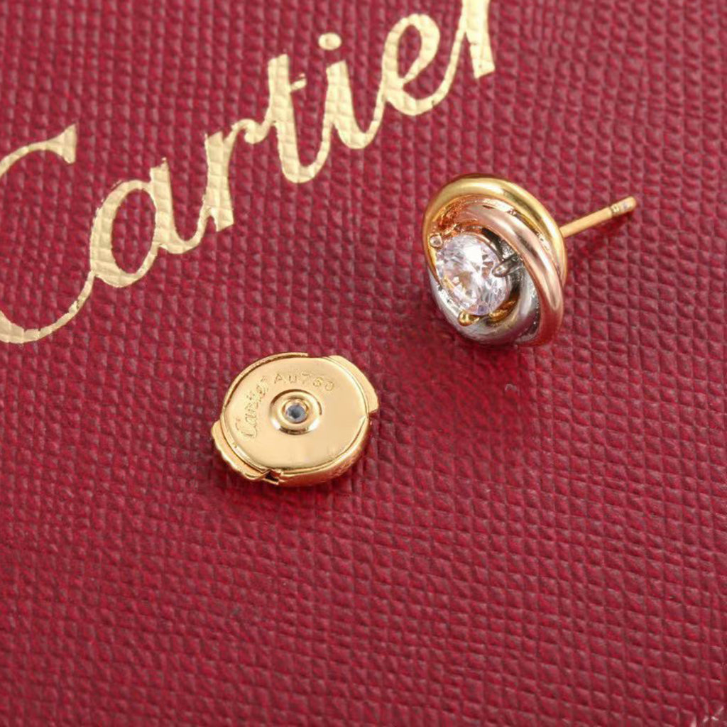 [sparkle Jewelery]TRINITY STUD DIAMOND EARRINGS