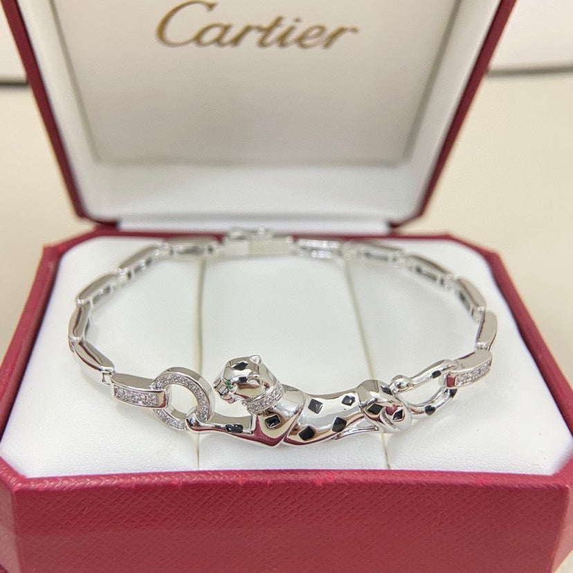 [sparkle Jewelery]PANTHERE HALF DIAMOND ON CHAIN BRACELET