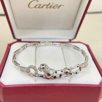 [sparkle Jewelery]PANTHERE HALF DIAMOND ON CHAIN BRACELET