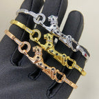 [sparkle Jewelery]PANTHERE HALF DIAMOND ON CHAIN BRACELET