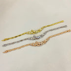 [sparkle Jewelery]PANTHERE HALF DIAMOND ON CHAIN BRACELET
