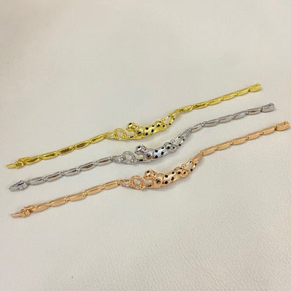 [sparkle Jewelery]PANTHERE HALF DIAMOND ON CHAIN BRACELET