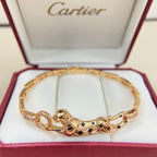 [sparkle Jewelery]PANTHERE HALF DIAMOND ON CHAIN BRACELET