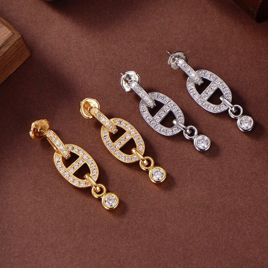 [Sparkle] HM KETTEN-DIAMANT-OHRRINGE