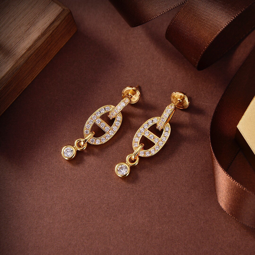 [sparkle Jewelry ]HM CHAINE DIAMOND EARRINGS