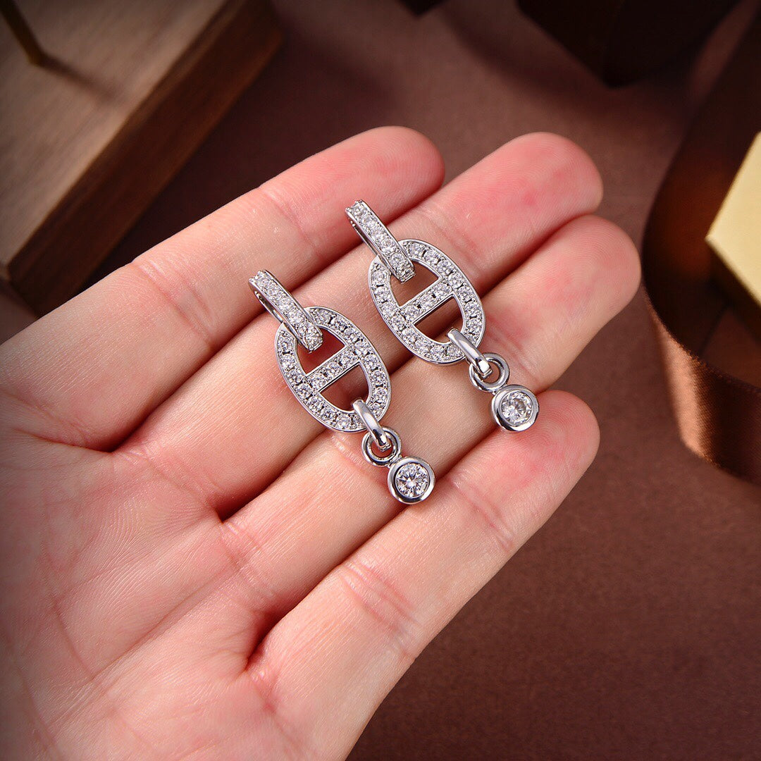 [sparkle Jewelry ]HM CHAINE DIAMOND EARRINGS