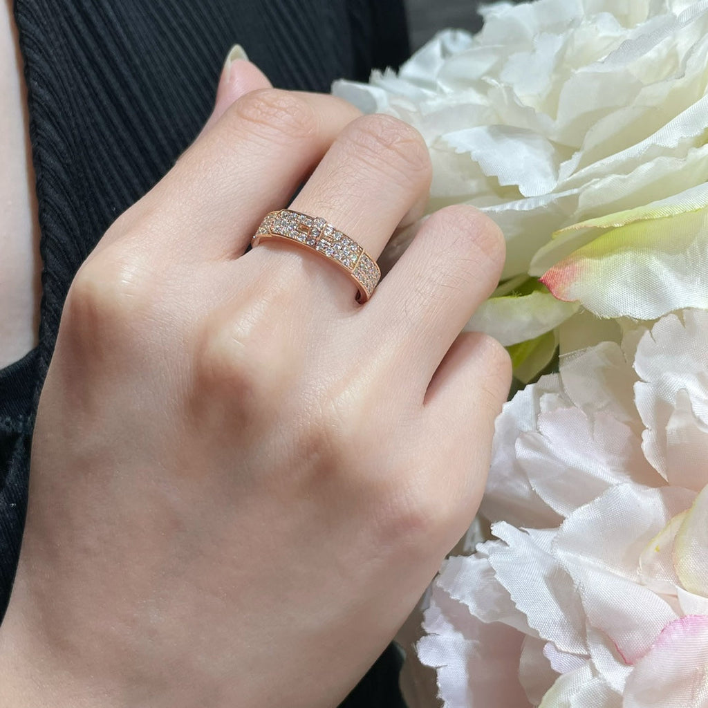 [sparkle Jewelry ]KELLY PINK GOLD DIAMOND RING
