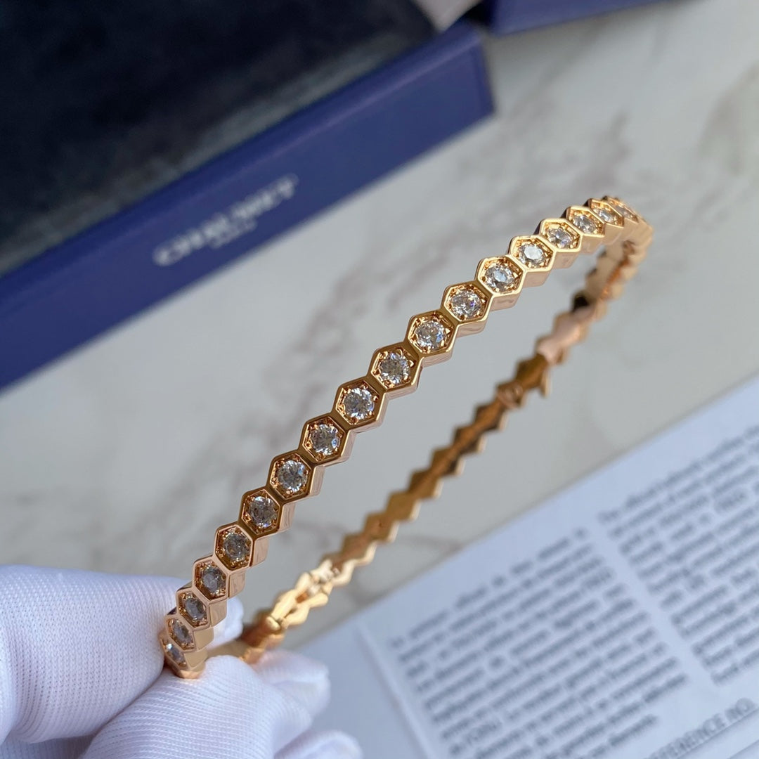 [sparkle Jewelry ]BEE LOVE GOLD BRACELET FULL DIAMOND