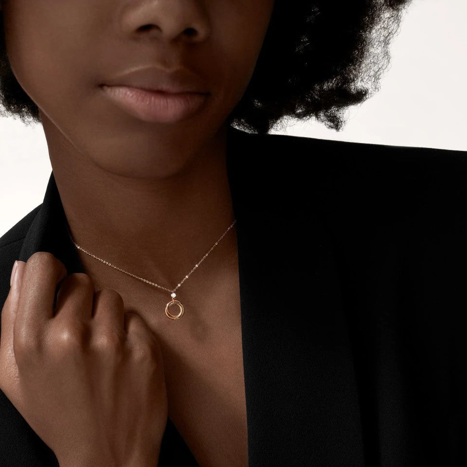 [sparkle Jewelery]TRINITY  NECKLACE 1 DIAMOND