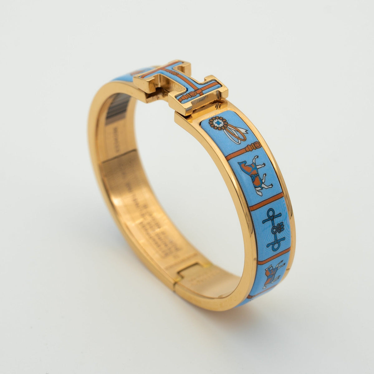 [sparkle Jewelry ]H PINK GOLD BRACELET BLUE CERAMIC