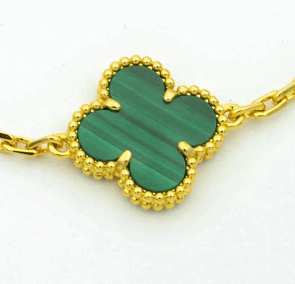 [sparkle Jewelry ] CLOVER 5 MOTIF MALACHITE BRACELET COLLECTION