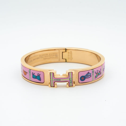 [Sparkle]H ROSE GOLD BRACELET PINK CERAMIC