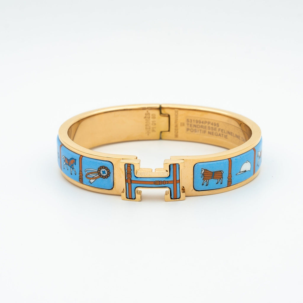 [sparkle Jewelry ]H PINK GOLD BRACELET BLUE CERAMIC