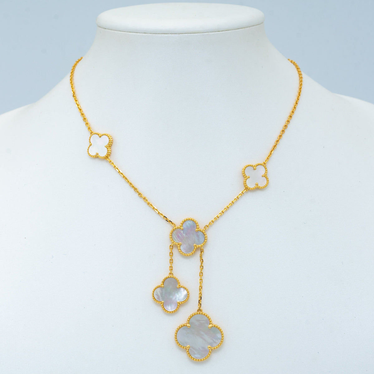 [sparkle Jewelry ]CLOVER MOTHER OF PEARL NECKLACE 6 MOTIF