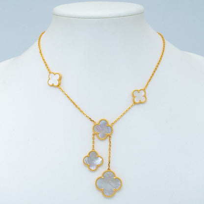 [sparkle Jewelry ]CLOVER MOTHER OF PEARL NECKLACE 6 MOTIF