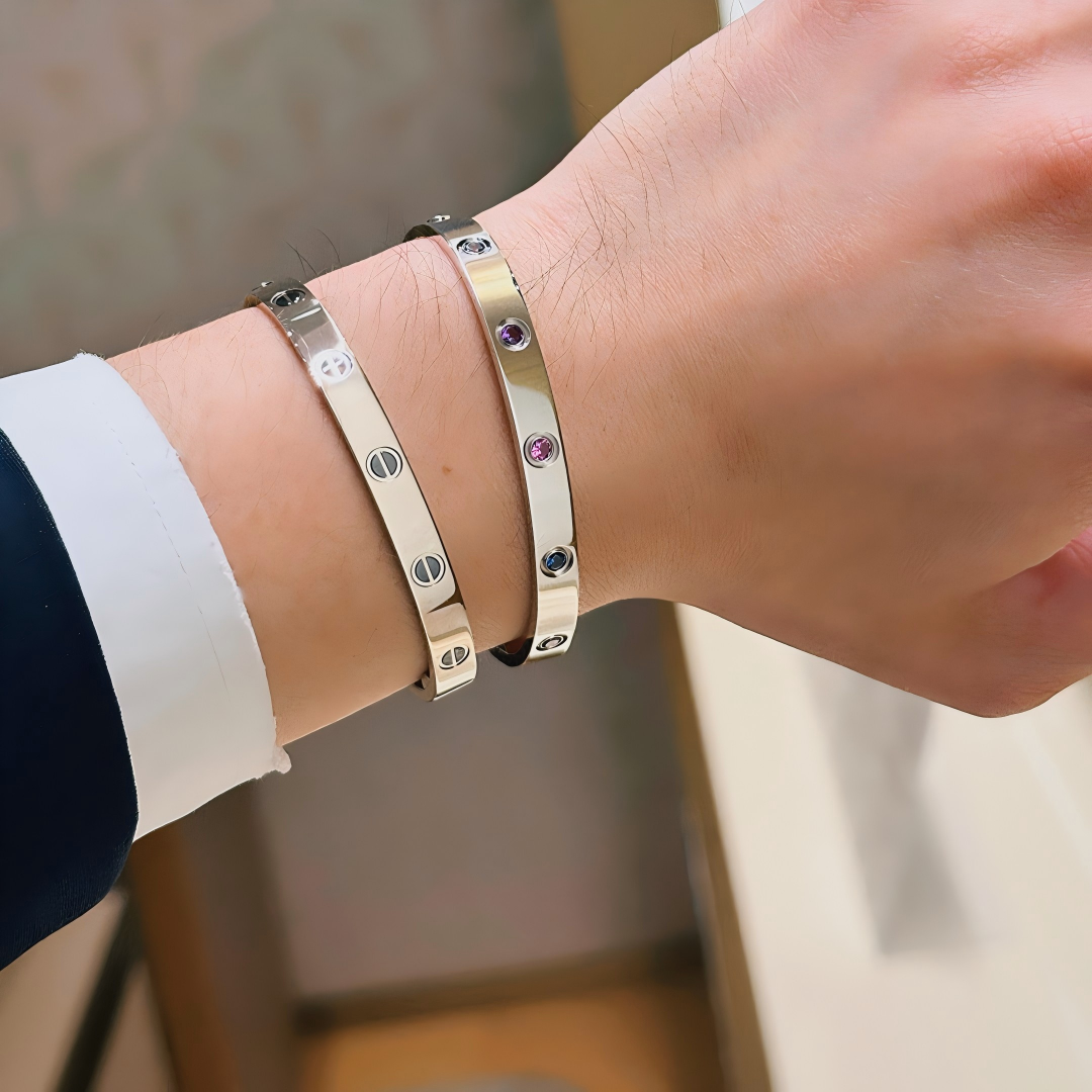 [sparkle Jewelry]2026 RAINBOW LOVE BRACELET 6.1MM  10 DIAMONDS