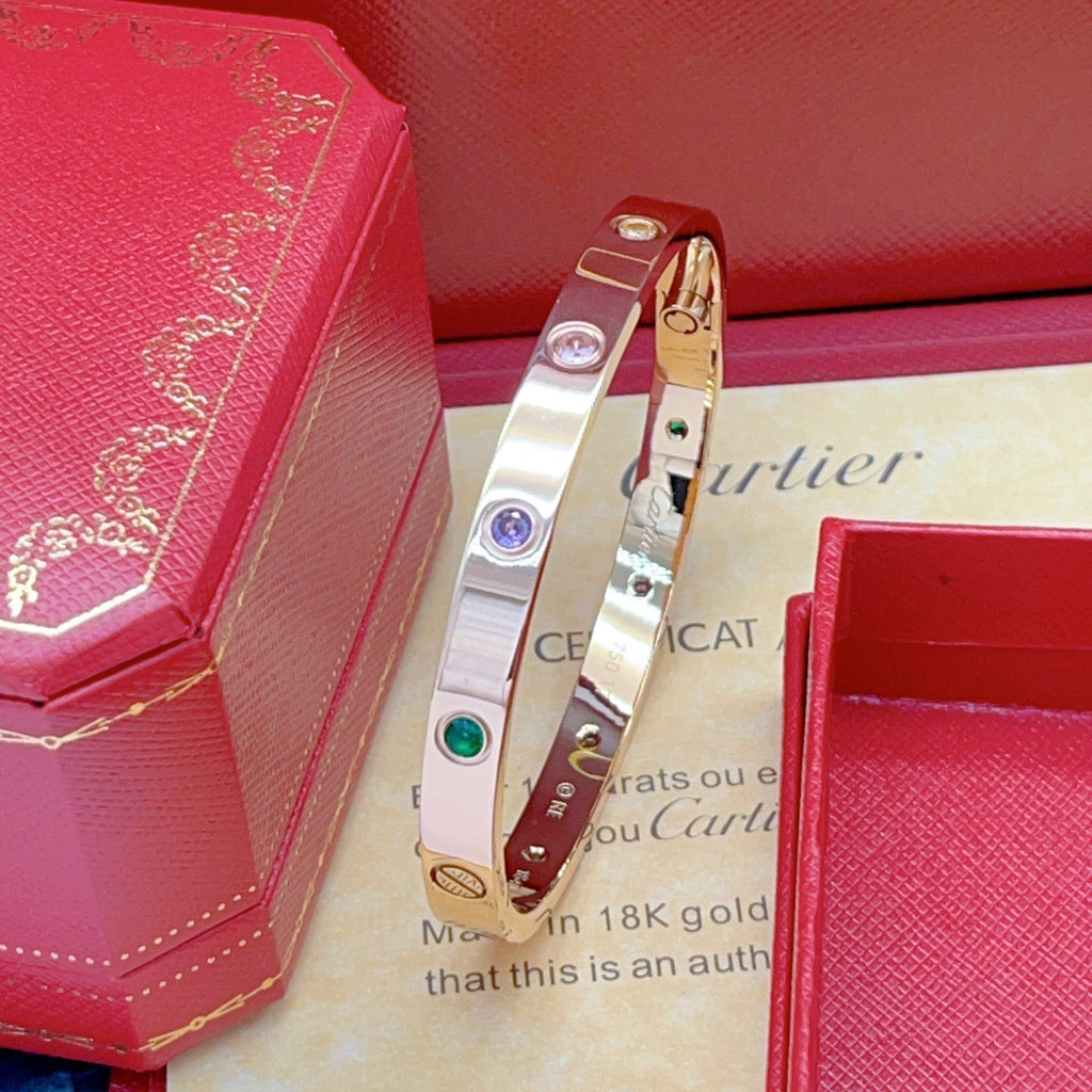 [sparkle Jewelry]2026 RAINBOW LOVE BRACELET 6.1MM  10 DIAMONDS