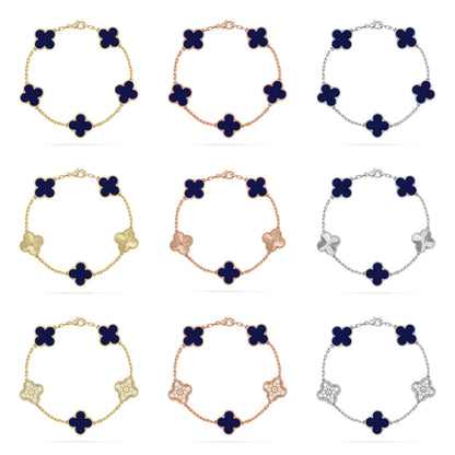 [sparkle Jewelry ]CLOVER 5 MOTIF LAPIS LAZULI BRACELET COLLECTION
