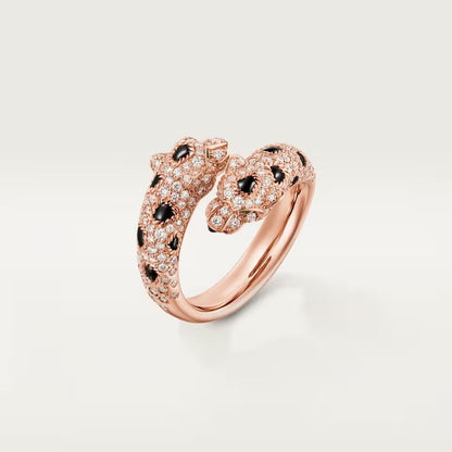 [sparkle Jewelery]PANTHERE DOUBLE HEADED FULL DIAMOND  RING