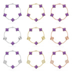 [sparkle Jewelry ]CLOVER 5 MOTIF LIGHT PURPLE BRACELET COLLECTION