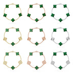 [sparkle Jewelry ] CLOVER 5 MOTIF MALACHITE BRACELET COLLECTION