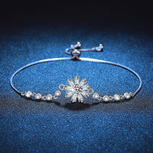 [Sparkle]STRAHLENDES EISKRISTALL-SONNENBLUMEN-MOISSANIT-ARMBAND
