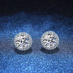 [sparkle]CLASSIC 4-PRONG ROUND MOISSANITE STUD EARRINGS