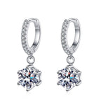 [sparkle]CLASSIC 6-PRONG MOISSANITE DROP EARRINGS