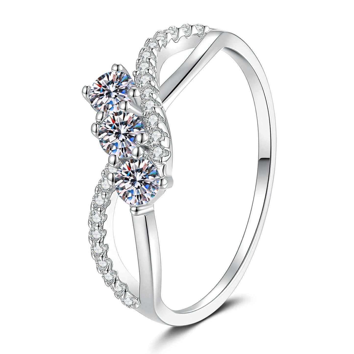[Sparkle]INTERTWINING LOVE MOISSANITE RING