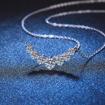 [Sparkle]MINIMALIST CURVED SMILE MOISSANITE NECKLACE