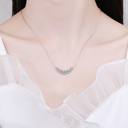 [Sparkle]MINIMALIST CURVED SMILE MOISSANITE NECKLACE