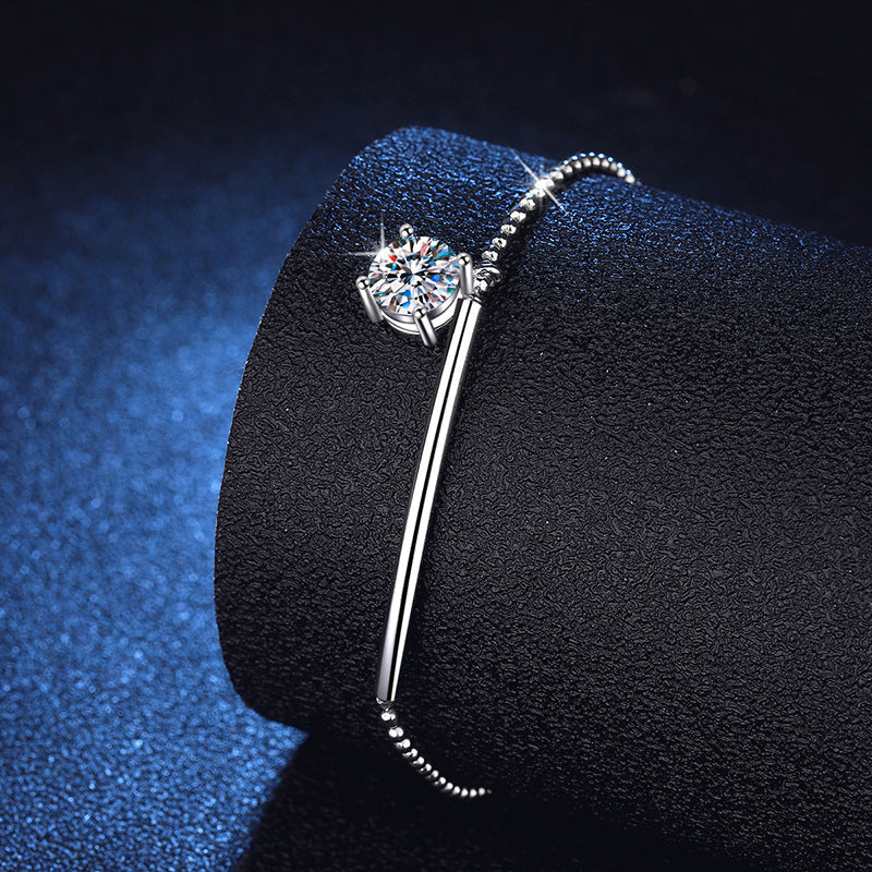 [sparkle]ELEGANT HALF-MOON CURVE MOISSANITE BRACELET