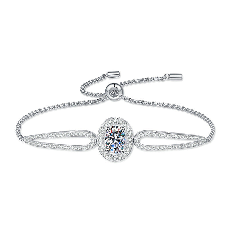 [sparkle]"PIGEON'S EGG" TEARDROP MOISSANITE BRACELET