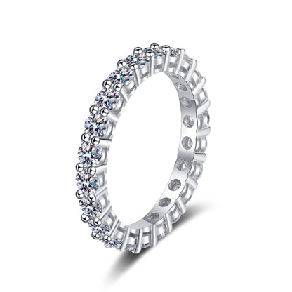 [sparkle]LUXURIOUS 2.2 CARAT FULL ETERNITY MOISSANITE RING