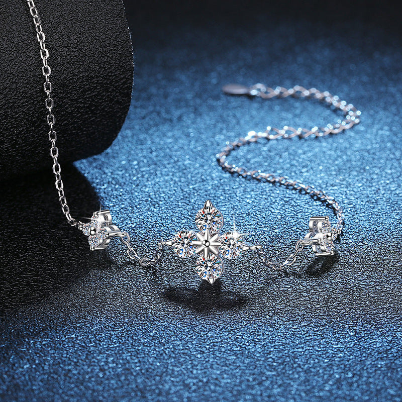 [sparkle]CLOVER LUCKY CHARM MOISSANITE BRACELET