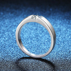 [sparkle]SLEEK MINIMALIST COUPLE'S MOISSANITE RING