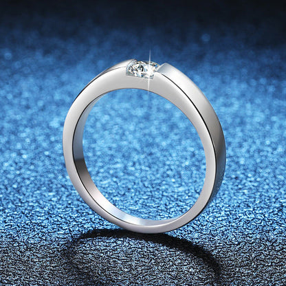 [sparkle]SLEEK MINIMALIST COUPLE'S MOISSANITE RING