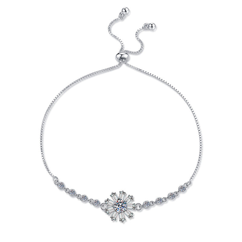 [Sparkle]STRAHLENDES EISKRISTALL-SONNENBLUMEN-MOISSANIT-ARMBAND