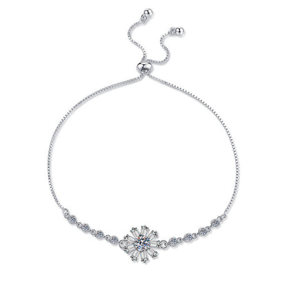[Sparkle]STRAHLENDES EISKRISTALL-SONNENBLUMEN-MOISSANIT-ARMBAND