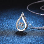 [sparkle]DANCING WATER DROP MOISSANITE NECKLACE